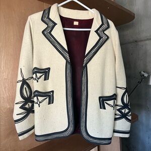 Western Jacket with Black Embroidery